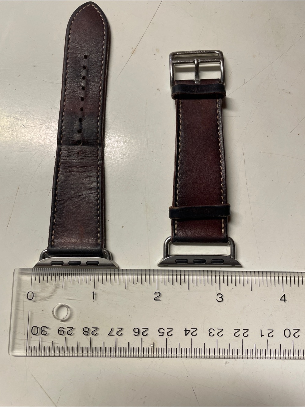 HERMES Brown Leather Watch Band for APPLE WATCH